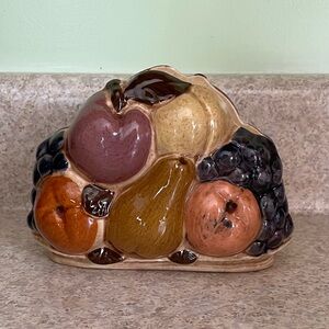 vintage fruit napkin holder
